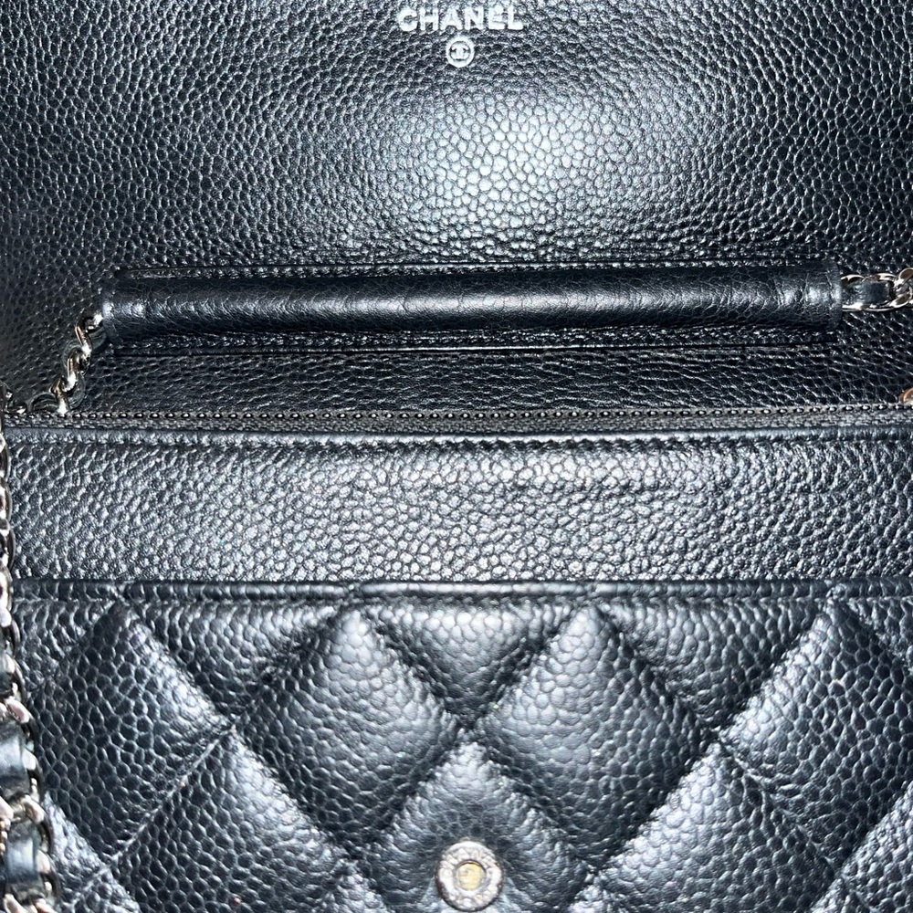 Chanel Wallet on Chain WOC Black Caviar Silver Hardware - Picture 9 of 10